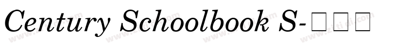 Century Schoolbook S字体转换
